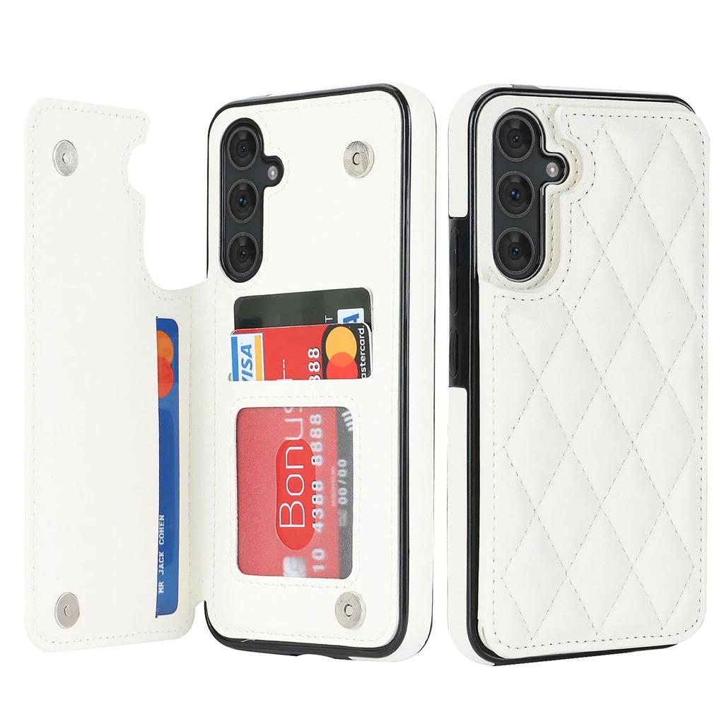 Cards Solt Magnetic Leather Wallet Case For Samsung A54 A14 A55 A52 A15 A35 S23 S24 Ultra S22 Plus S21 FE S20 Note20 Bag Cover
