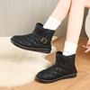 Damen Winter Plateau Schneestiefel Lässige rutschfeste Stiefeletten mit Kunstfellfutter Schuhe für Damen Bequeme PU-Leder Warme Flauschige Wanderstiefel