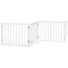 Vidaxl Foldable Dog Gate, With Door, 4 Panels, White, 320 Cm