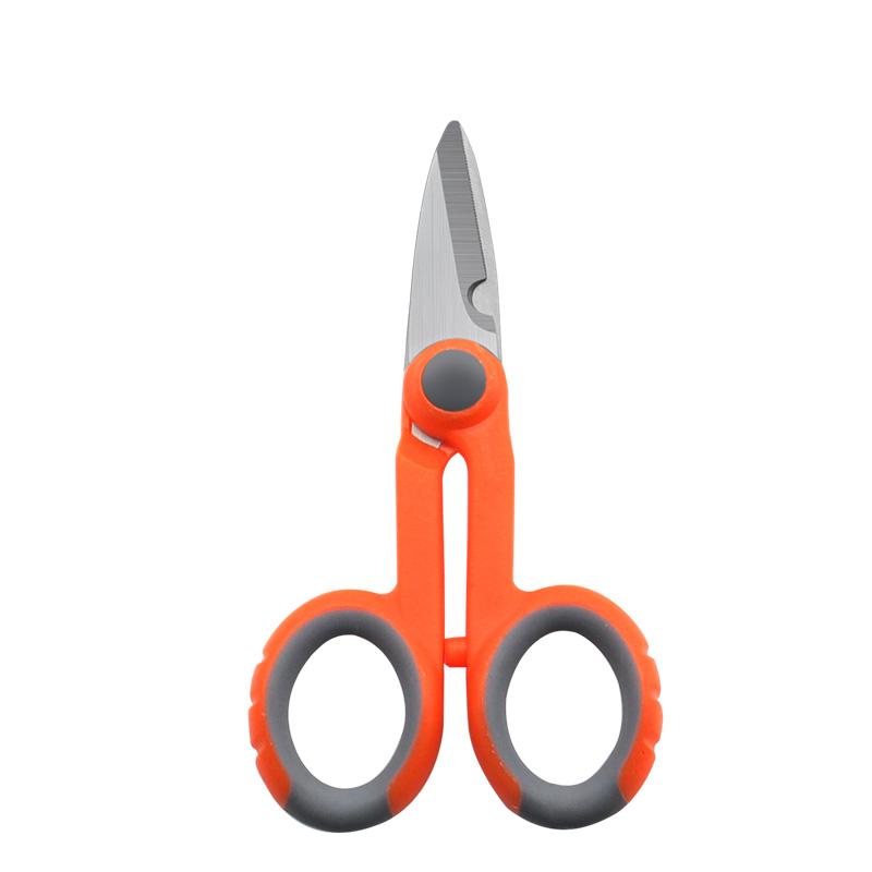 420 Stainless Steel Fishing Scissor Accessories Electrician Portable Scissors Plier Cut Pe Braid Line Lure Carp Fishing Tools