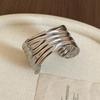 European American Metal Texture Open Bangle: Elegant Cross-Border High-End Women’s Bracelet