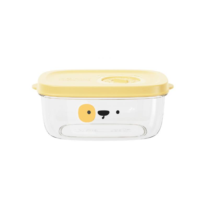 

Контейнер для хранения в холодильнике, сохраняющий свежесть, коричневый рис грубого помола, упаковка для микроволновой печи, специальный ланч-бокс жёлтый