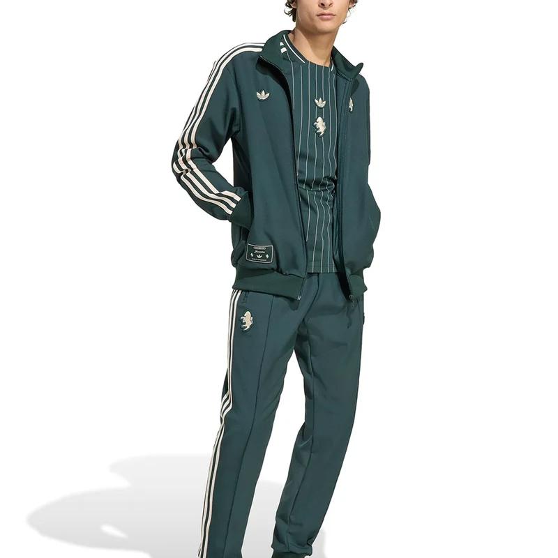 adidas Πρωτότυπα Juventus Αθλητικό Όρθιος Γιακάς Μπουφάν με Φερμουάρ Ριγέ Ανδρικά Μπουφάν JM9449