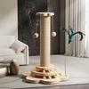 Solid Wood Turntable Cat Toy Sisal Column Claw Grinder Wear-resistant Non-chip Pet Products Cat Climbing Frame Pet Supplies