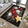 Starry Night Roses Office Rug Chair Mat, Entryway Carpet, Suitable for Front Door, Bedroom, Living Room, Desk, Holiday Gift