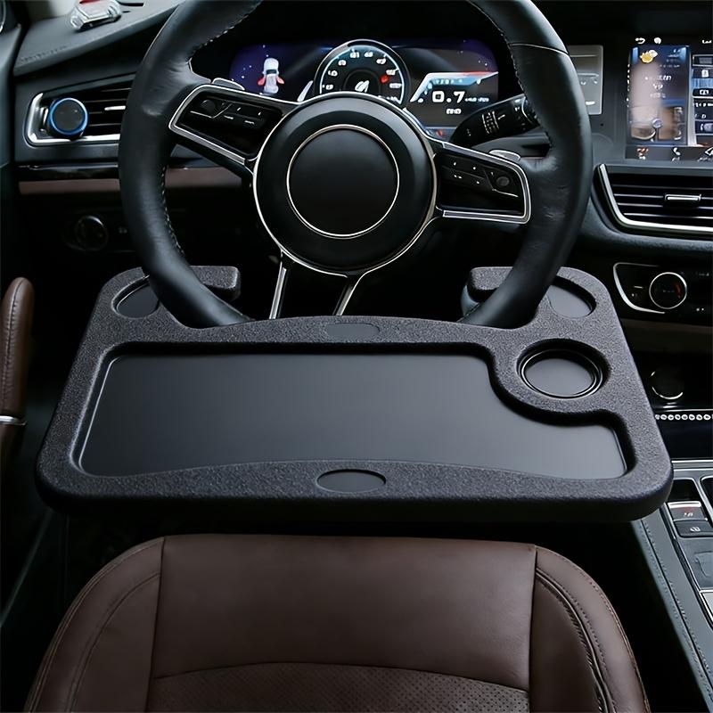 2-in-1 Car Steering Wheel Tray, with Laptop Stand & Cup Holder, Multi-use for Vehicles