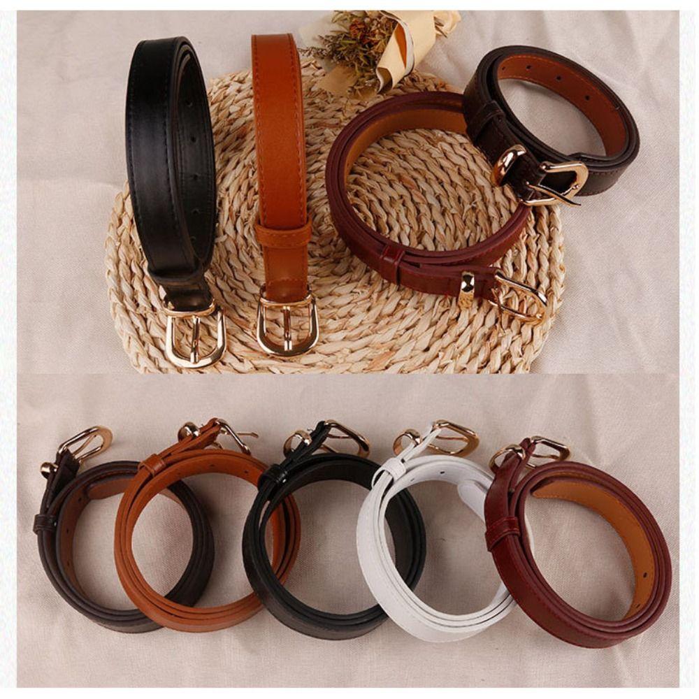 Women Pin Buckle Waistband Fashion Trouser Dress Belts Waist Decoration Thin Waist Strap