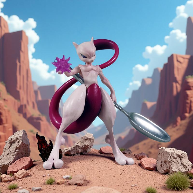 12.5cm Pokemon Mewtwo Anime Action Figure Pvc Collection Model Toys Gifts