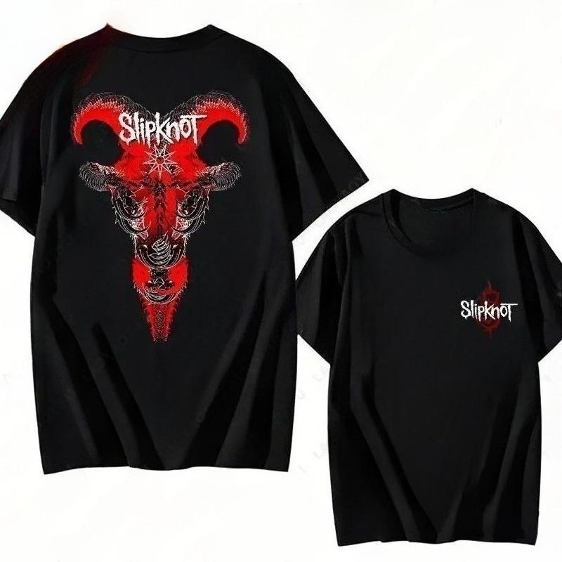 2026 Hot Sale Prepare for Hell Tour Shirt Heavy Metal Cotton Tees Man Rock Band T-shirt Men's Women Slipknots Double Sided Print Short-sleeve Tops