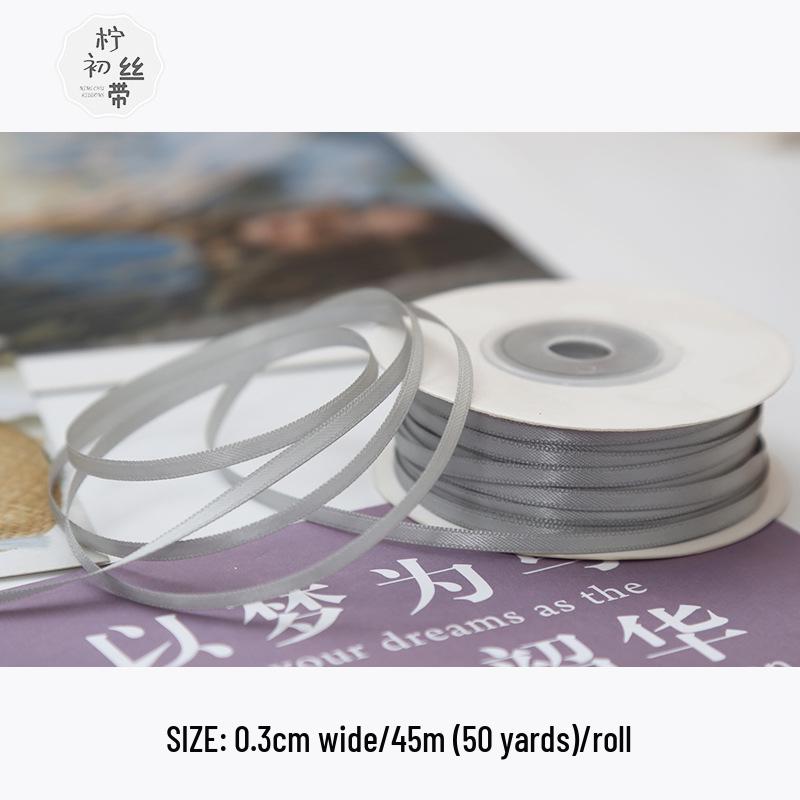 3mm Premium Double-Sided Satin Polyester Ribbon for Wedding Bows and Gift Packaging