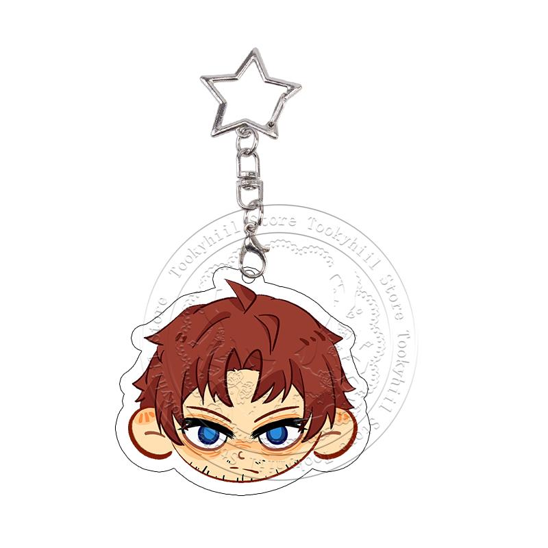 Bungo Stray Dogs Acrylic Keychain Dazai Osamu Edogawa Rampo Nakajima Atsushi Kawaii Exquisite Bag Decoration Keyring Pendant