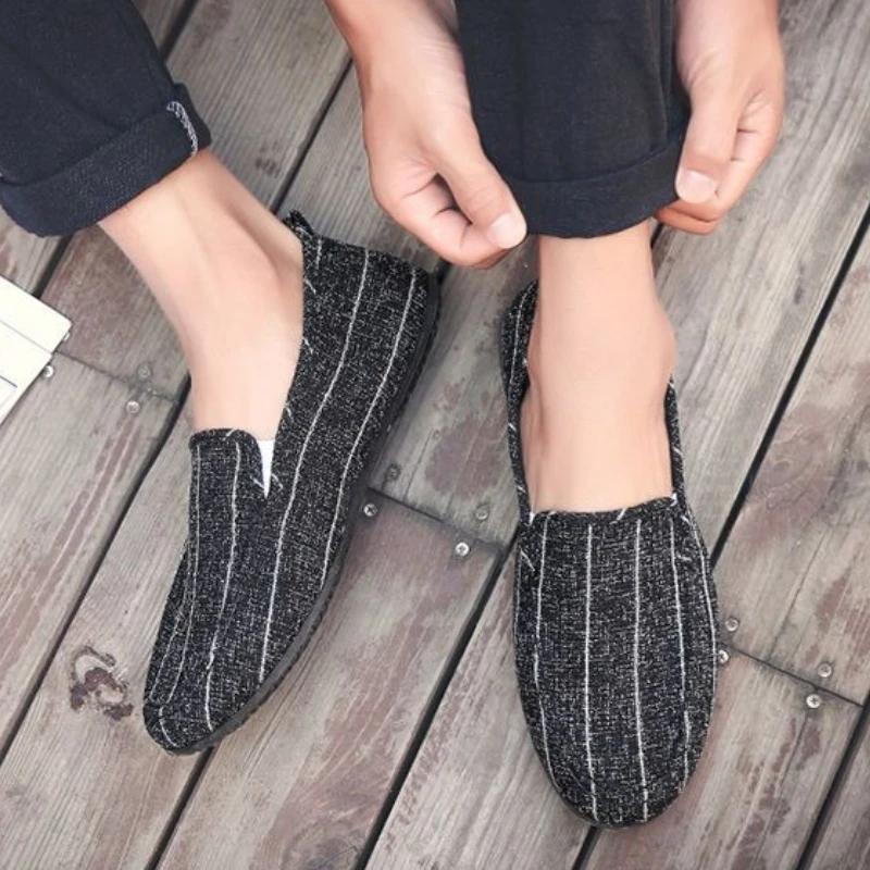 Fashion Male Shoe Low-Top Canvas Lightweight Plus Size Flat Sneakers Vulcanize Hiking Leisure Retro Fashion 2025 44 Men's Casual Shoes