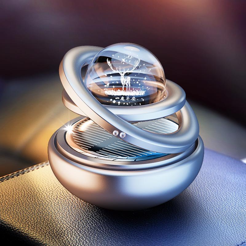 Interstellar Suspension Solar Car Air Freshener - Aluminum Alloy Perfume Ornament