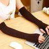 Fashion Women Lady Knitted Long Fingerless Gloves Wrist Arm Hand Warmer Winter