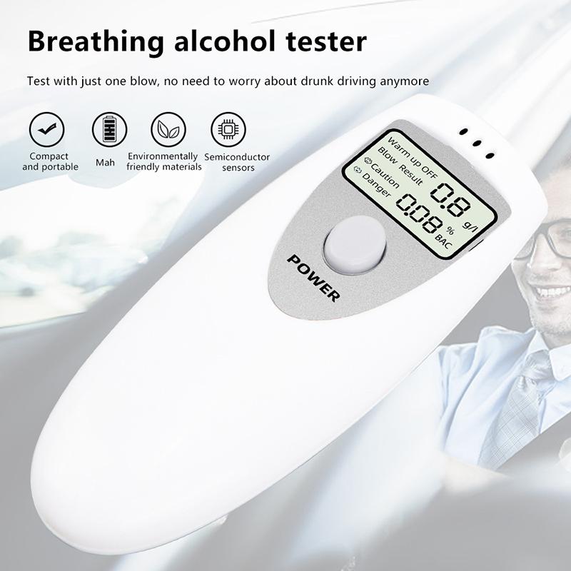 Portable Breath Alcohol Analyzer No Contacted Digital Alcohol Tester Breathalyzer Detector Alcohol Detection Lcd Screen