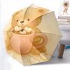 1pc Bear Hot ChocolateAutomatic Open/close Umbrella, 8-Rib Sturdy Structure, Portable Travel Umbrella, Parties, Everyday Usec06