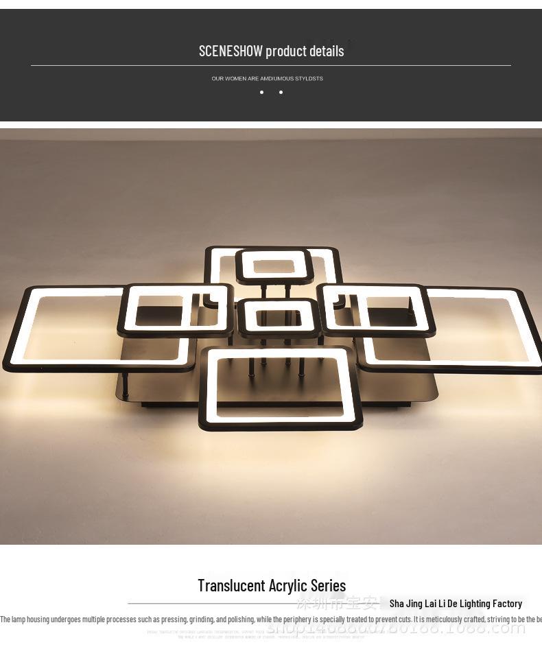 Modern Minimalist LED Acrylic Rectangular Ceiling Light for Living Room or Bedroom