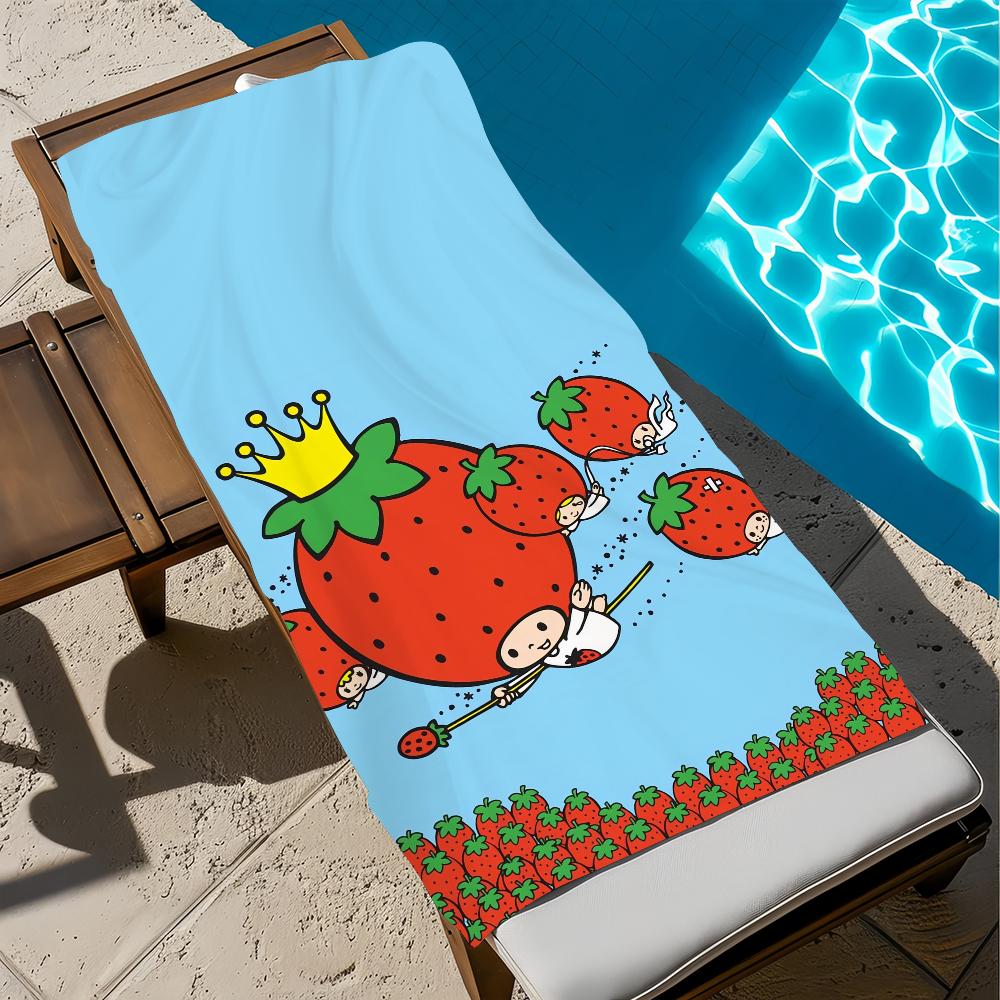 S-strawberry cute K-king Towel Beach Quick Dry Soft Pool Towels Gift for Travel Gym Shower Camping sports