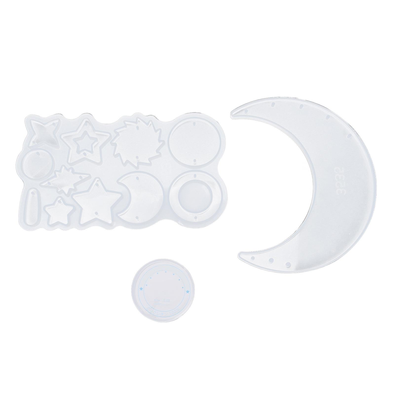 

2 шт. смоляные формы Прочные многоразовые Перфорированный дизайн Силиконовое литье для подвески с леской