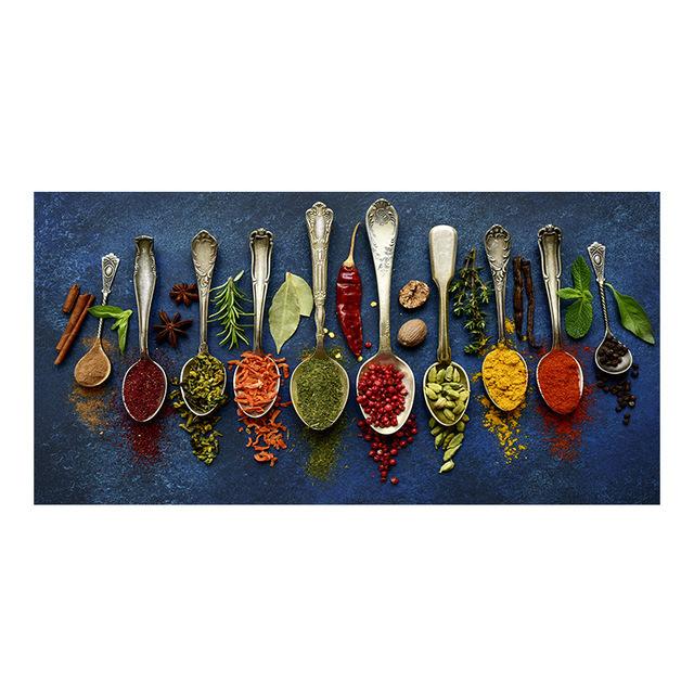 Wanddekoration für die Küche mit Kräutern und Gewürzen, zum Kochen auf Leinwand, Kunstposter und Drucke, Malerei, Kunstbilder, dekorative Gemälde