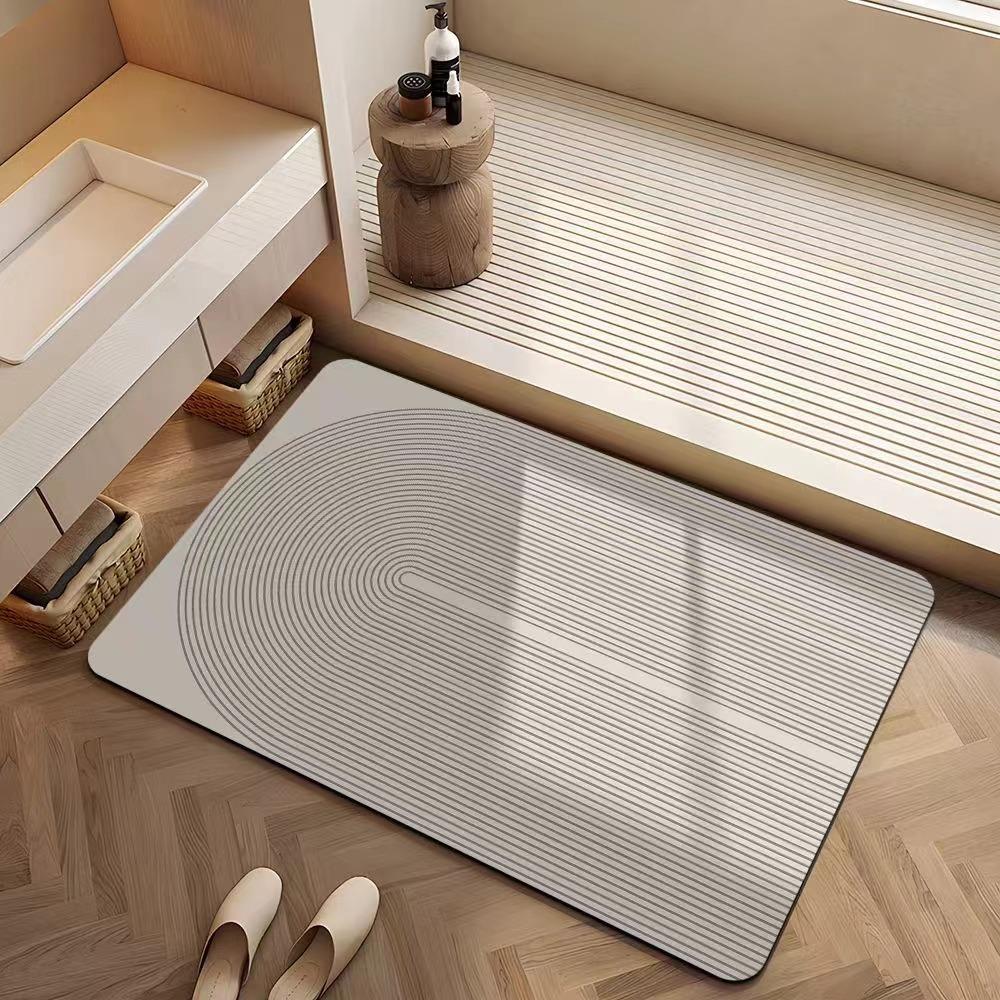 Fashion Simple Bathroom Mat Household Toilet Toilet Non-slip Absorbent Diatom Mud Carpet Quick Drying Mat