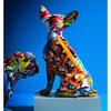 Chihuahua Dog Creative Colorful  Statue Figurine Resin Sculpture Home Office Bar Store Decoration Ornament Crafts