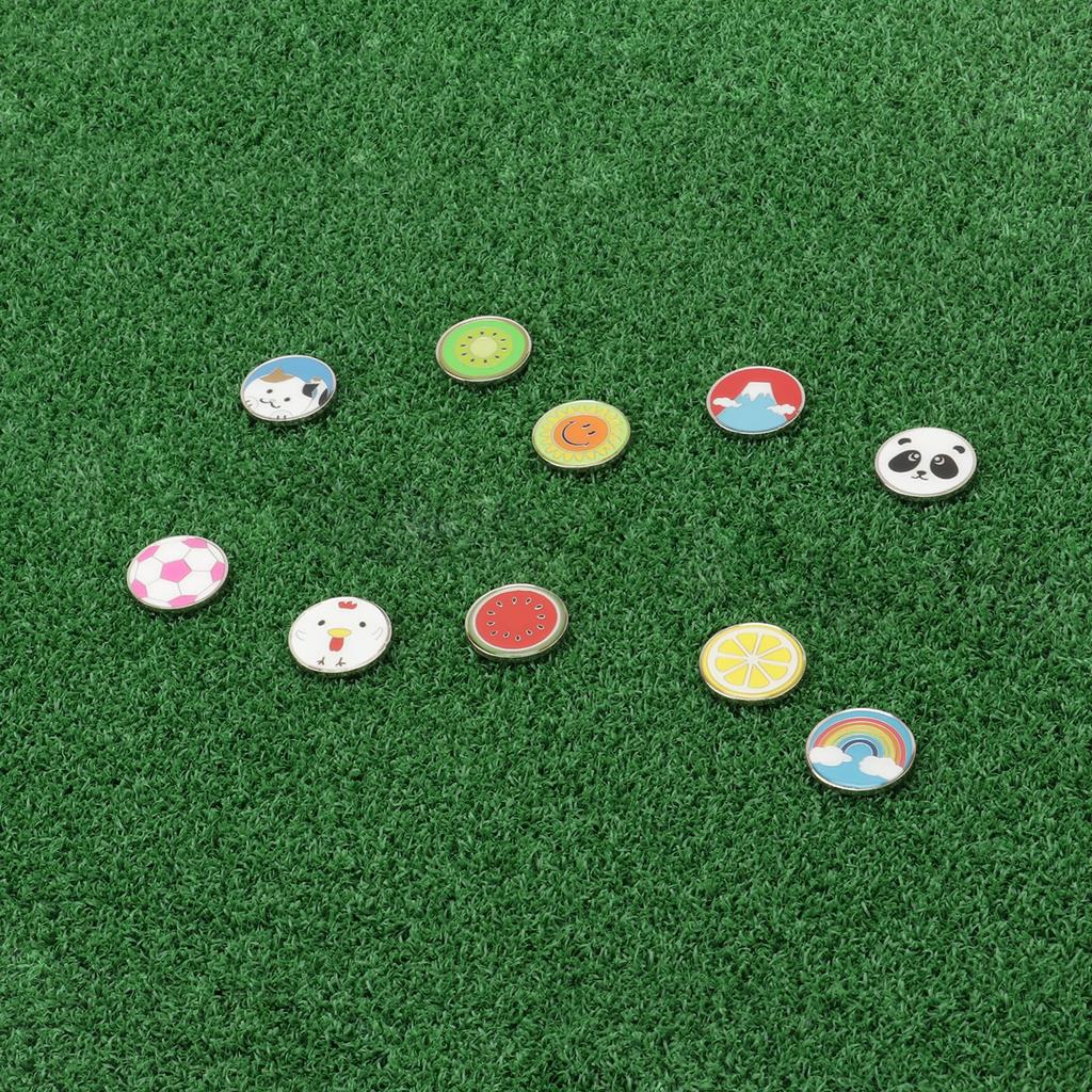 Tabata Golf Marker Magnet Grüner Marker Niedliches Design Ground Golf Magnet Farbe, die auf dem Rasen hervorsticht Golfzubehör Wettbewerbspreis Geschenk Regenbogen