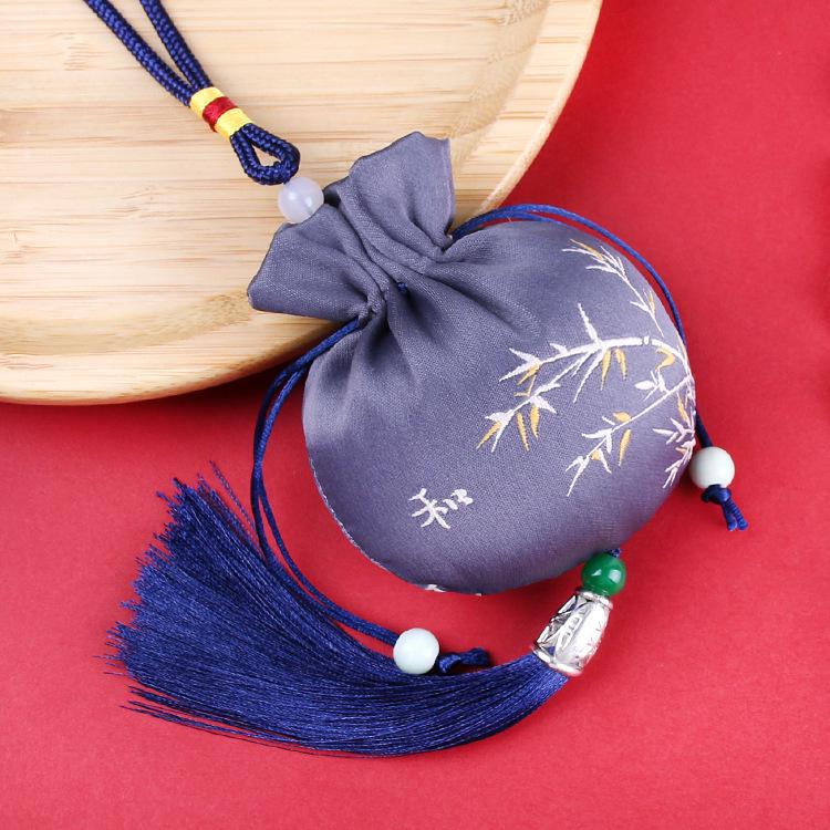 Chinese Tassel Scented Sachet - Portable Handmade DIY Brocade Bag for Purse or Car Pendant