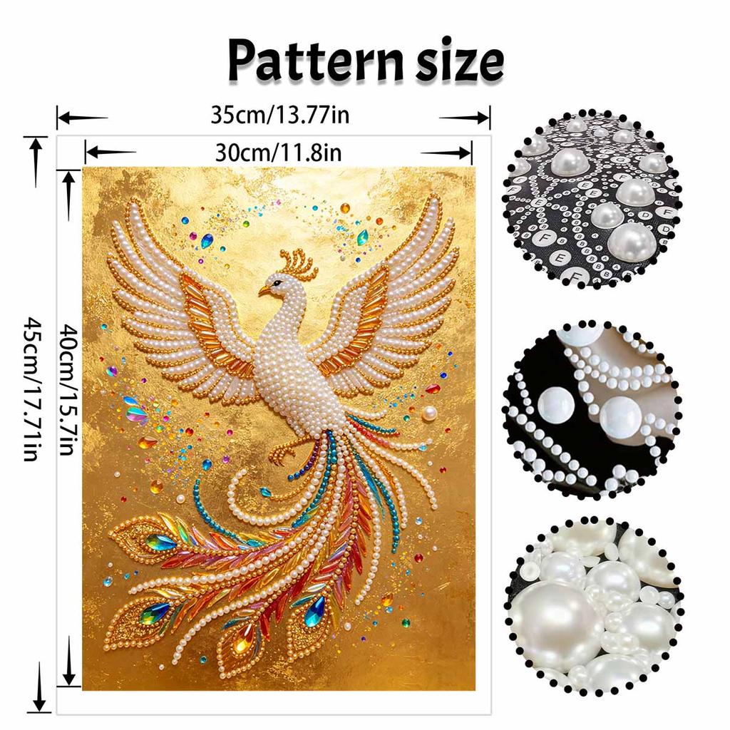 Phönix Perlenmalerei 5D DIY Strassstickerei Handgemachte Kunst Dekoration Kreatives Geschenk für Heimdekoration