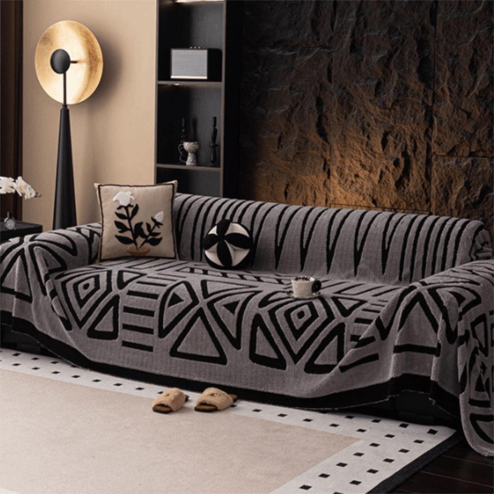 Anti-slip Bohemian Style Sofa Protector Geometric Pattern Couch Cover Luxury Sofa Cover  Apartment