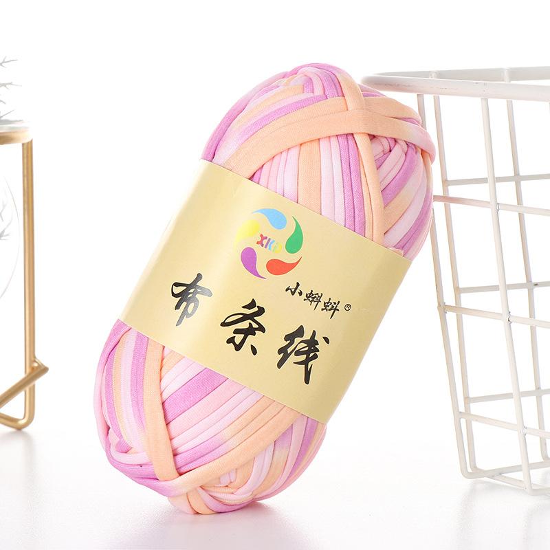Needlework Knitting Crochet Yarn Printed Fabric Strips Line Colorful Segment Dyed Fabric Strips Line Handmade Diy Knitting Yarn Ball