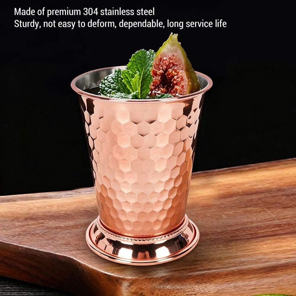 Smooth Edges Mint Julep Cup 400ml Barware Tumbler Classic Metal Drinking Cup Cocktail Making