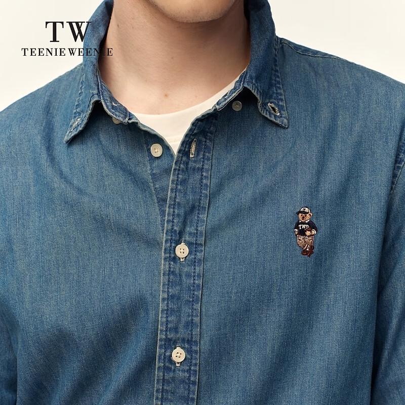 Teenie Weenie Unisex Washed Denim Casual Shirt