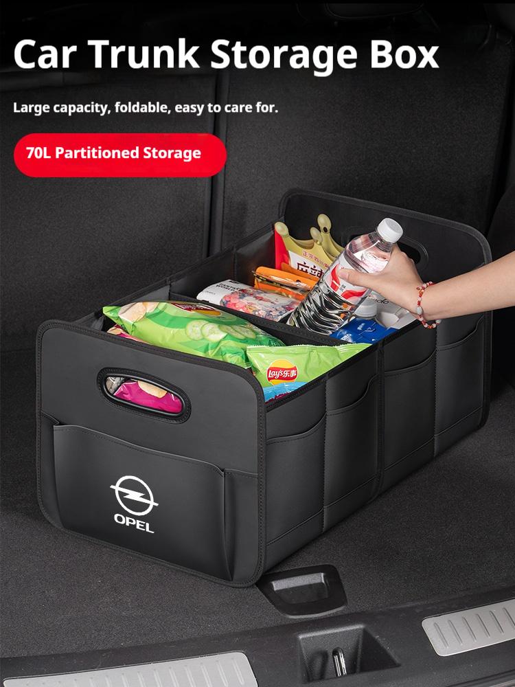 Auto Kofferraum Aufbewahrungsbox Große Kapazität Aufbewahrungstasche Leder Für Opel Corsa Insignia Mokka Vectra Vivaro Grandland Astra Zafira