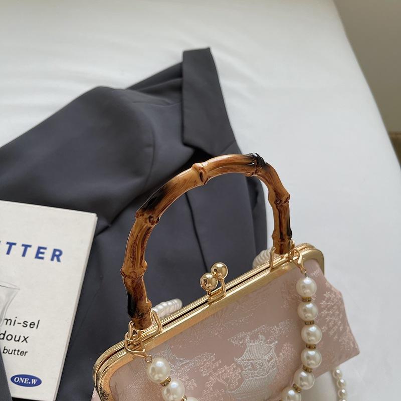 Premium neue bestickte Hanfu-Tasche antike Handtasche Cheongsam-Tasche einzelne Schulter chinesische Quaste schräg über der Schulter Clip Damentasche