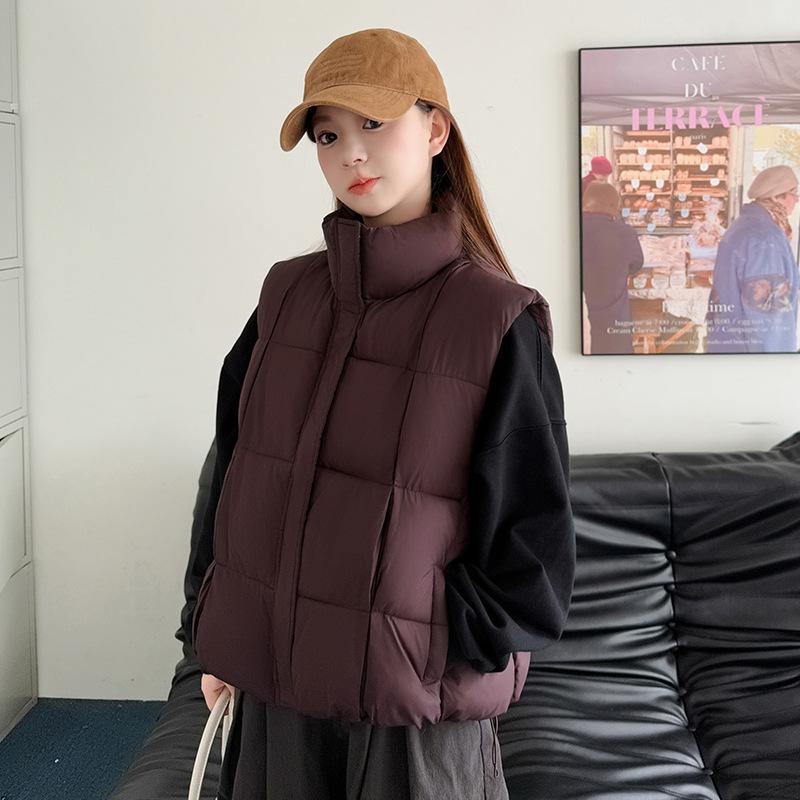 New Autumn and Winter Thick Collar Vest Women's Short Cold Vest Coat