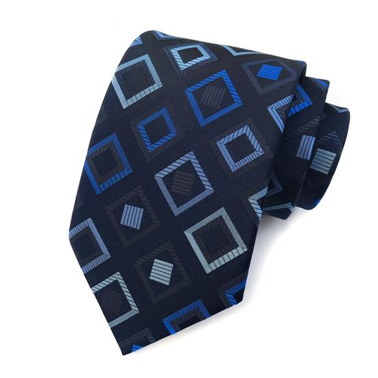 Men Business Tie Lightweight Multipurpose Adjustable Different Patterns Plaid Print Decorative Gentleman Wedding Daily Wear Necktie Clothes Accessory