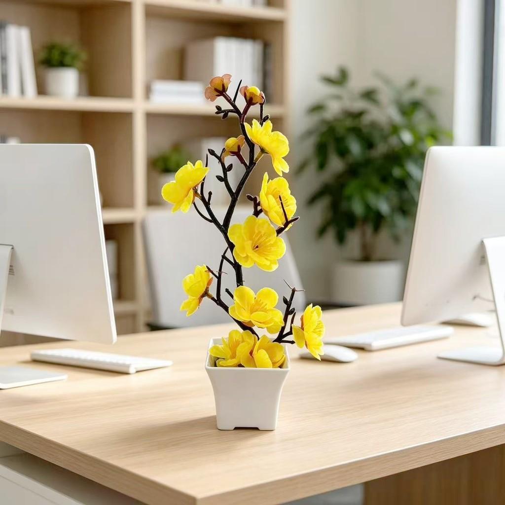 Plum Blossom Artificial Plant With Plastic Material For Home Decor And Spring Festival Displays