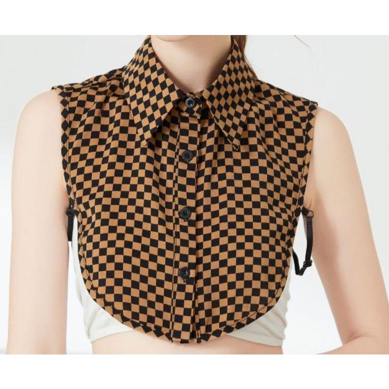 Hollow Lace Chiffon Doll Cotton Fake Collar Blouse Sweater Detachable Shirt Collar False Collar Lapel Women Top Collars Decor