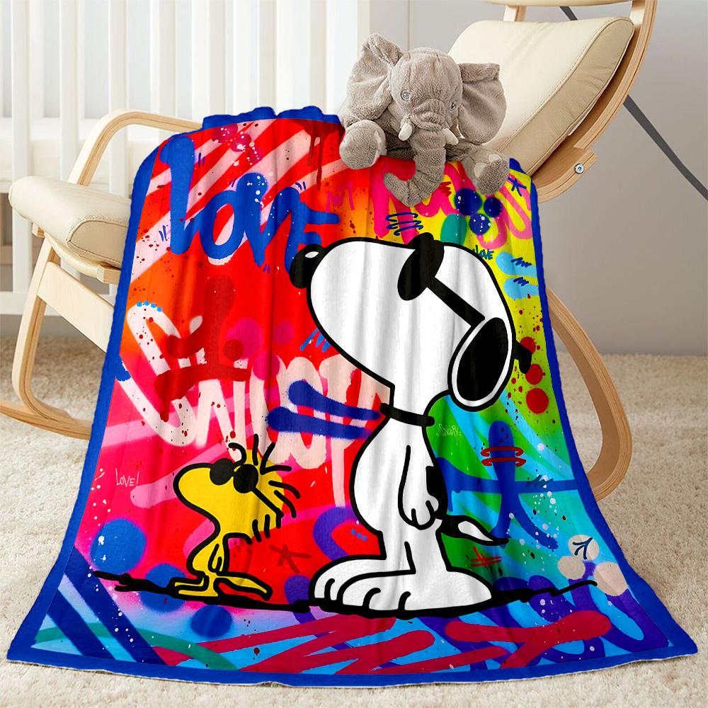 Snoopy Woodstock Friendship Blanket Durable Comfort Great for Bedding Bed Livingroom Four Seasons Universal Modern