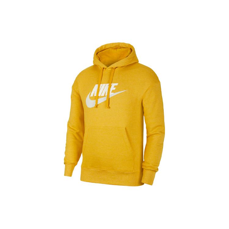 Nike Sweatshirts Men`s Yellow Hooded Moderate
