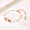 Custom PVD 18K Gold Plated Stainless Steel Chain Link Infinity Love Sign 8 Bracelet for Women Girls