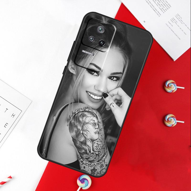Sexy Sleeve Tattoo Girl Cover For Xiaomi 14T 11T 12T 13T Pro 13 14 15 Ultra POCO X7 Pro X3 X5 X6 F5 F6 M6 Pro Case