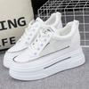 fashion 8CM Hidden Heels White Platform Wedges Sneakers Women Shoes High Top PU Leather Tenis Feminino Casual Basket Femme