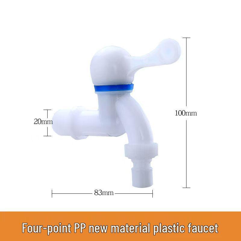 ABS Plastic Quick-Open Faucet for Mop Pool, Single Cold Water Tap, Bathroom Sanitary Ware.