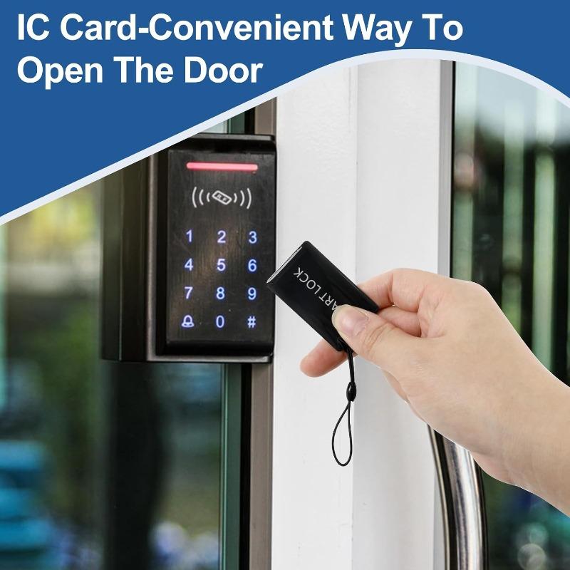 50 Pcs 13.56MHz RFID Key Fobs – Smart IC Cards for SMONET & TTLock App-Compatible Door Locks – Keyless Entry Access Tags, 5x3cm with Lanyard for