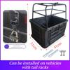 Large Bicycle Rear Basket Dog Carrier with Lock Metal Bike Rack Dogs Carriers Basket for Electric Bike Storage Basket with Liner