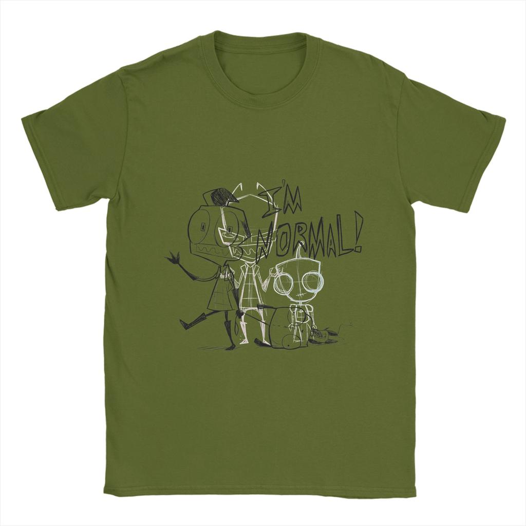 Casual T Shirt Summer Invaders Zims Popular T-Shirts Cotton Tee Shirt for Men Y2K Fun Design Short Sleeve Top Tees