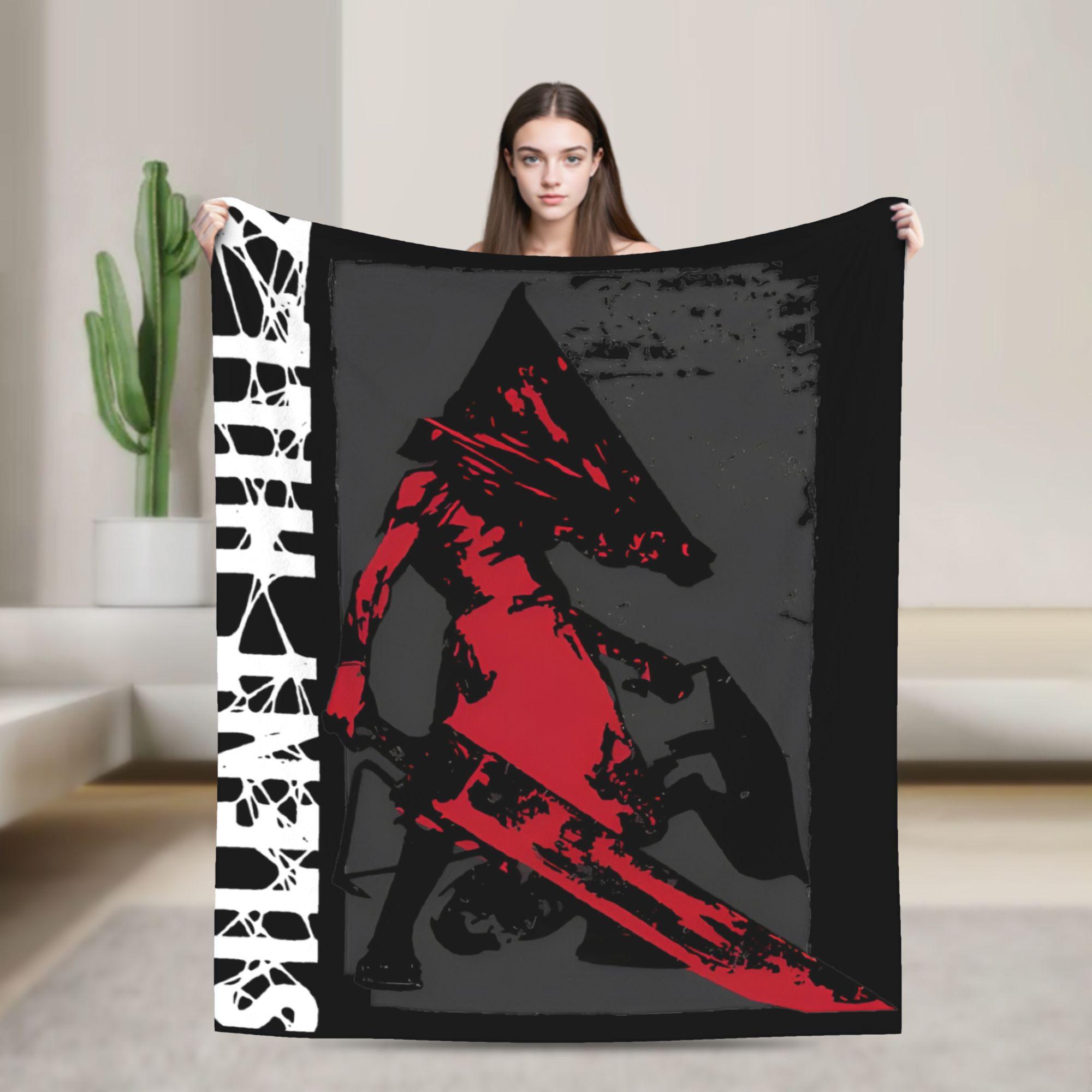 

Super Soft Silent Hill 2 Video Game Fashion Blanket Premium Flannel Fleece Lightweight Red Pyramid Thing Bed Fashion Blanket Cozy Plush Fash 100x150cm
