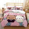 Cute Bubu Dudu Cartoon Bear Panda Bedding Set 3D Printed Suitable for Bedroom Duvet Cover Set With Pillowcases Kids Home Textile
